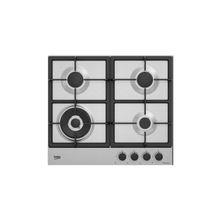 Beko Hiaw64225Sxe Piano Cottura 60Cm 4 Fuochi A Gas Inox