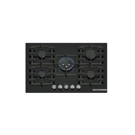 Bosch Ppq7A6I40 Piano Cottura Da Incasso 75Cm 5 Fuochi A Gas Nero