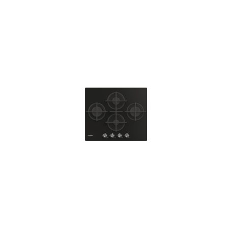 Candy Cvg6Dpb Piano Cottura Da Incasso 60Cm 4 Fuochi A Gas Griglie In Ghisa In Vetro Nero - Promo