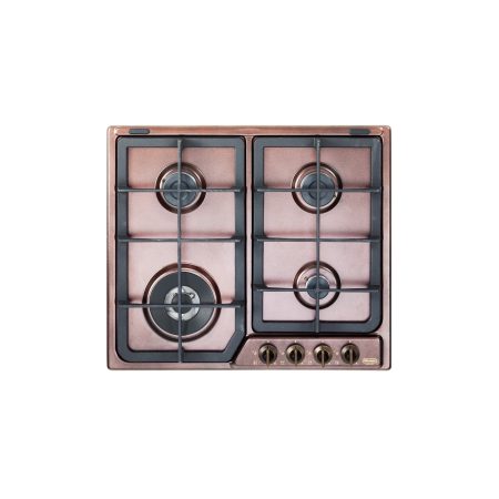 De Longhi Rof46Pro Piano Cottura 60Cm 4 Fuochi A Gas Colore Rame
