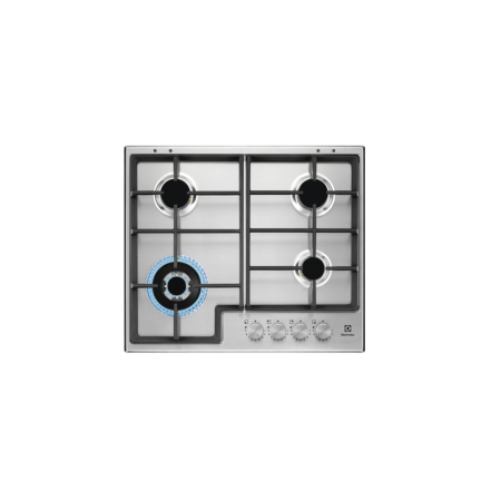 Electrolux Egs64362X Serie 300 Slim Line Piano Cottura 60Cm 4 Fuochi A Gas Inox
