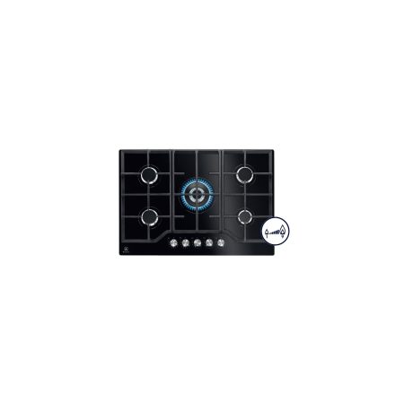 Electrolux Kgg75362K Serie 600 On Glass Piano Cottura 75Cm 5 Fuochi A Gas Colore Nero - Promo