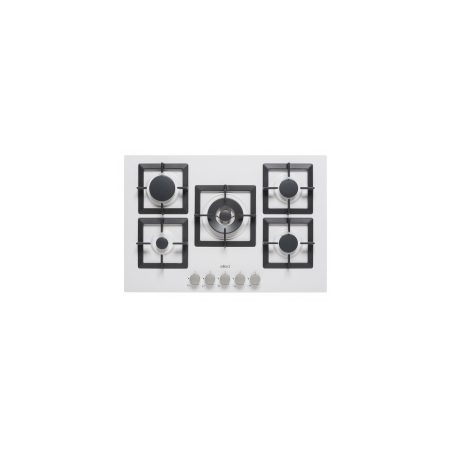 Outlet Elleci O-Pgsp75168Cs Piano Cottura 75Cm 5 Fuochi A Gas Colore Bianco Titano 68 - Con Difetti